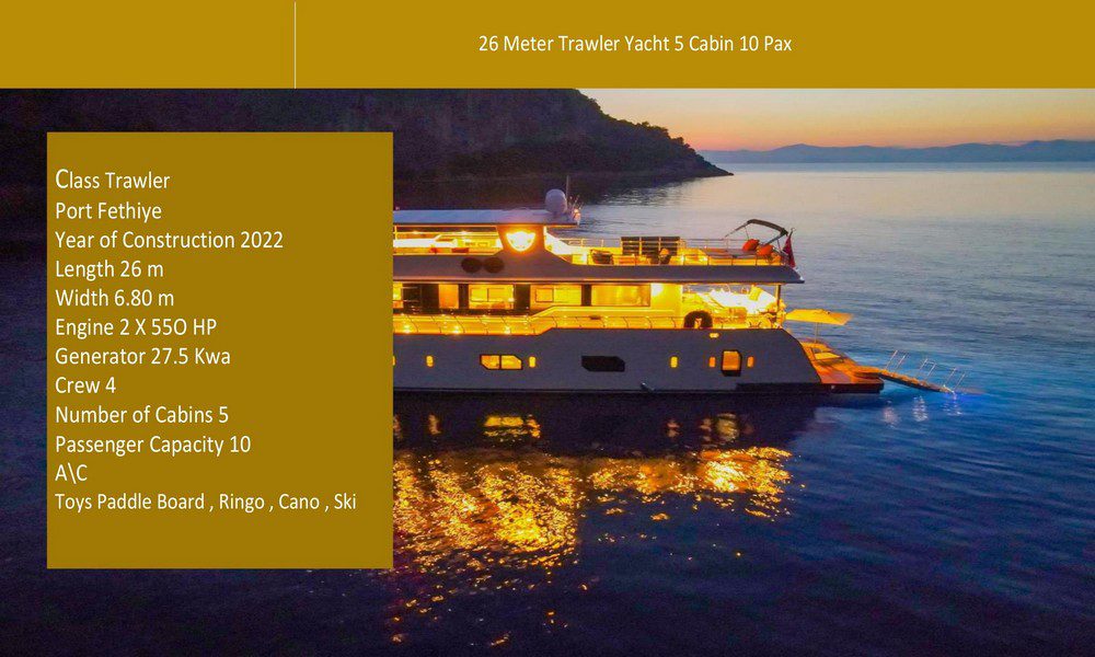 5 Cabin Luxury Trawler Fethiye Bodrum 20